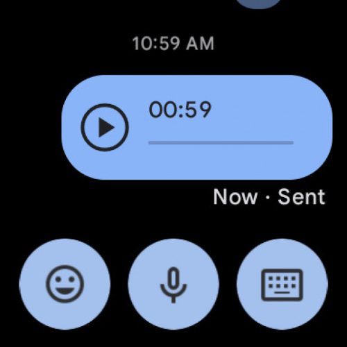جزئیاتی در خصوص پیام صوتی گوگل مسیج در ساعت هوشمند