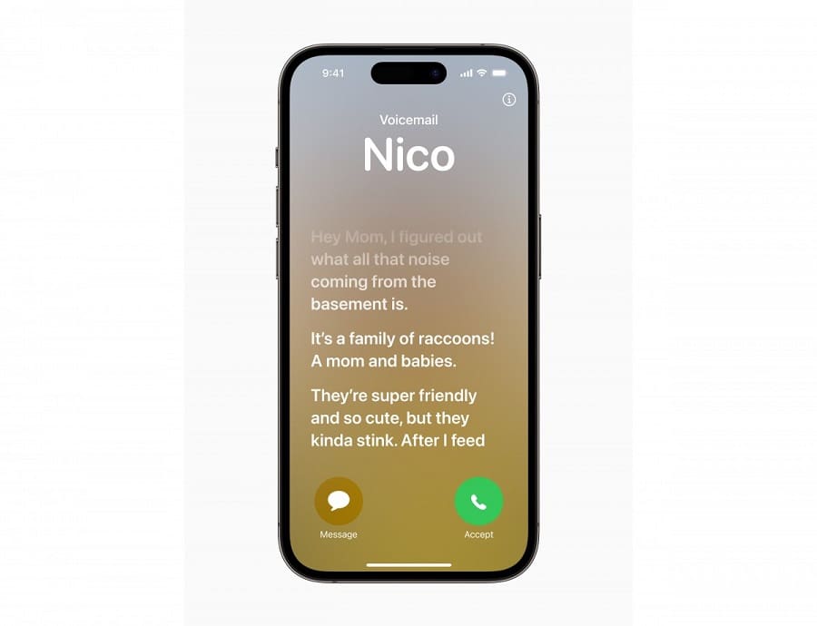 قابلیت Live Voicemail در iOS 17