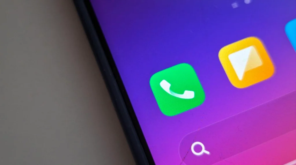 تنظیمات صفحه تماس شیائومی